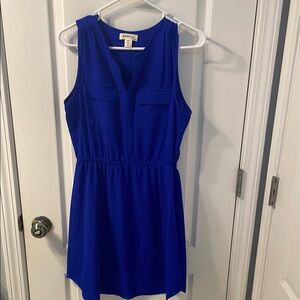 Monteau Blue Sleeveless V-Neck Mini Sundress